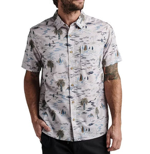 ROARK JOURNEY WOVEN SHORT SLEEVE BUTTON DOWN MENS SHIRT