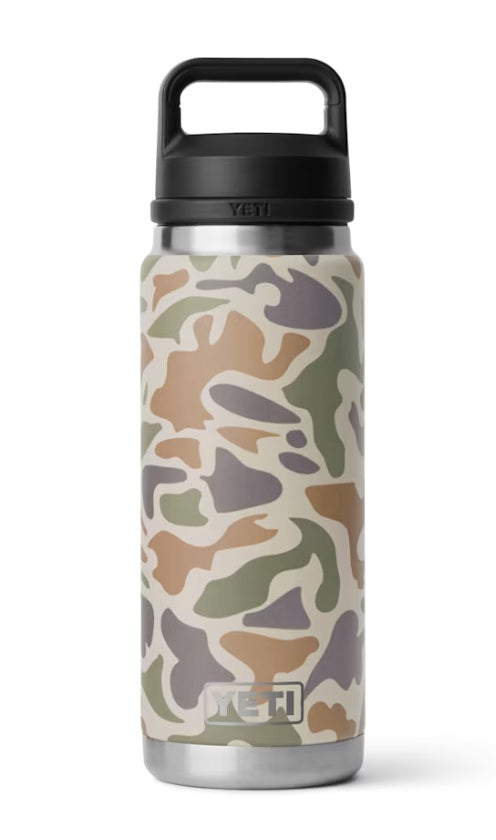 YETI RAMBLER 26OZ BOTTLE WITH CHUG CAP TAN CAMO