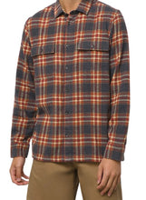 Load image into Gallery viewer, VANS STRAIGHT HEM MELANGE FLANNEL LONG SLEEVE BUTTON DOWN MENS SHIRT
