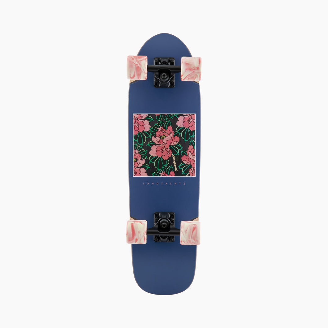 LANDYACHTZ DINGHY CLASSIC HIBISCUS SKATEBOARD CRUISER COMPLETE 28.5