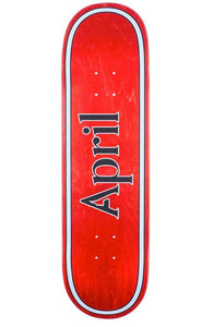 APRIL DECK RED STAIN OG LOGO 8.38"