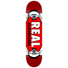 REAL CLASSIC OVAL RED MINI 7.3" COMPLETE SKATEBOARD