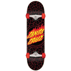 SANTA CRUZ FLAME DOT FULL COMPLETE SKATEBOARD 8.0"