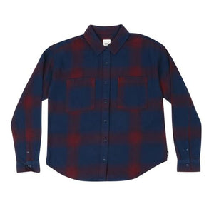 VANS BRIMMED FLANNEL WOMENS LONG SLEEVE BUTTON DOWN